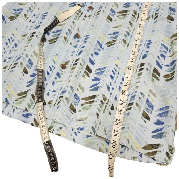 Tommy Bahama Mens XL IslandZone Button Up Shirt Blue Geometric Print Collared - Picture 16 of 16